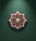 ساعت دیواری چوبی مدرن طرح ماندالا کد ۲۰۱۱